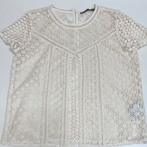 Abercrombie Elegant Cream Lace Women's Top